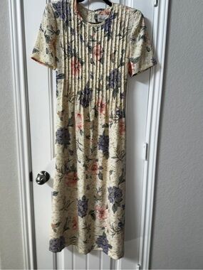 Kathie Lee Collection Floral Pleated Dress vintage old money‎ prairie